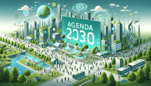 Imágenes numeradas - Página 2 DALL%C2%B7E%202023-10-26%2018.21.28%20-%20Wide%20illustration%20of%20a%20futuristic%20city%20skyline,%20showcasing%20green%20technologies%20and%20sustainable%20practices,%20with%20a%20large%20banner%20floating%20above%20that%20reads-600x343